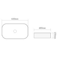 Раковина-чаша SantiLine 60 SL-1017KH Коричневая матовая — фото 2, Раковины накладные
