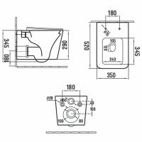 Унитаз Vincea Q-Line VT1-12MA подвесной Антрацит матовый с сиденьем Микролифт — фото 9, Подвесные унитазы