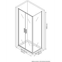 Душевой уголок Berges Legos LS-3 100х100 061050 профиль Хром стекло прозрачное — фото 3, Душевые уголки