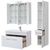 Тумба под раковину Aquanet Августа 100 подвесная Белая арт-210019 — фото 8, Тумбы под раковину