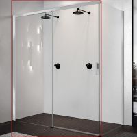 Душевая дверь Novellini Opera 120 L OPEPH119S-1K профиль Хром стекло прозрачное — фото 1, Душевые двери в нишу