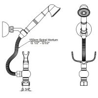 Душевой гарнитур GPD Nino SPS05-B Медь — фото 2, Душевое оборудование. Душевая программа