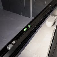 Душевая дверь Veconi Premium Trento PTD-30B 120 PTD30-B-120-01-C4 профиль Черный матовый стекло прозрачное — фото 5, Душевые двери в нишу