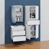 Тумба под раковину СанТа Марс 60 700292 подвесная Белая — фото 3, Тумбы под раковину