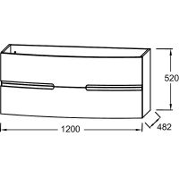 Тумба под раковину Jacob Delafon Nona 120 EB1890RU-442 подвесная Серый антрацит — фото 5, Тумбы под раковину