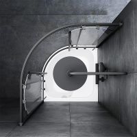 Товар: Душевой уголок AM.PM Gem 90х90 W90G-401A090BT профиль Черный матовый стекло прозрачное - фото 4 Душевой уголок AM.PM Gem 90х90 W90G-401A090BT профиль Черный матовый стекло прозрачное — фото 4, Душевые уголки четверть круга