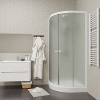 Товар: Душевой уголок Parly 80x80 ZF81 9443 профиль Белый стекло матовое - фото 3 Душевой уголок Parly 80x80 ZF81 9443 профиль Белый стекло матовое — фото 3, Душевые уголки четверть круга