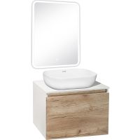 Товар: Тумба под раковину Runo Бари 60 00-00001374 подвесная Крафт дуб Белая - фото 13 Тумба под раковину Runo Бари 60 00-00001374 подвесная Крафт дуб Белая — фото 13, Тумбы под раковину