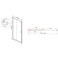 Товар: Душевая дверь Vincea Garda 115 профиль Вороненая сталь стекло прозрачное арт-VDS-1G115CLGM - фото 6 Душевая дверь Vincea Garda 115 профиль Вороненая сталь стекло прозрачное арт-VDS-1G115CLGM — фото 6, Раздвижные душевые двери