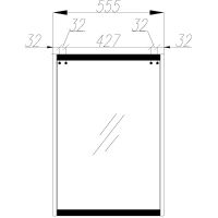 Зеркальный шкаф STWORKI Кронборг 55 1A261802KB820 Черный Серый — фото 6, Зеркальные шкафы в ванную