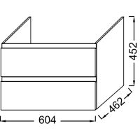 Тумба под раковину Jacob Delafon Madeleine 60 подвесная Черная матовая арт-EB2052-J53 — фото 2, Тумбы под раковину