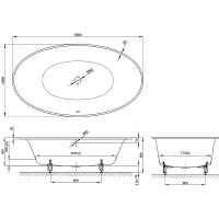Стальная ванна Bette Eve 180x100 6043-000 PLUS с шумоизоляцией и антигрязевым покрытием — фото 6, Ванны