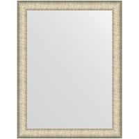 Зеркало Evoform Definite 83х63 BY 7608 в багетной раме - Брашированное серебро 59 мм — фото 1, Мебель для ванной