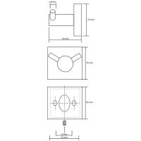 Двойной крючок Bemeta Beta 132106032 Хром — фото 4, Крючки для полотенец