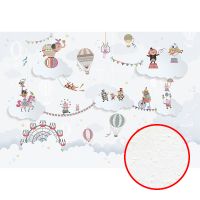 Фреска детская Ortograf Little Friends 34408 Фактура бархат FX Флизелин (4,4*3) Серый/Разноцветный, Животные/Мультимедия — фото 1, Фрески