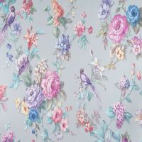 Обои Артекс New Look 5 10686-04 Винил на флизелине (1,06*10,05) Серый/Розовый, Птицы/Цветы — фото 1, Обои для стен