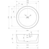 Акриловая ванна Abber 150х150 без гидромассажа арт-AB9442 — фото 5, Акриловые ванны