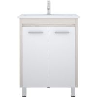 Тумба под раковину Corozo Лорена 65 SD-00000319 Лайн Белая — фото 1, Тумбы под раковину