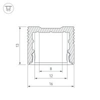 Профиль алюминиевый Arlight 025869 накладной для контурной подсветки Серебристый — фото 2, Профили для светодиодных лент