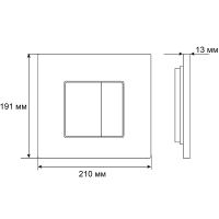 Клавиша смыва Grossman Pragma 800.T1.03.110.110 Хром матовый — фото 5, Комплектующие для душевого оборудования