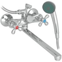 Смеситель для ванны Frap H731 F22731-B универсальный Хром — фото 1, Смеситель для ванны