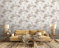 Обои Accento Flamenco 283362 Винил на флизелине (1,06*10,05) Бежевый, Абстракция/Цветы — фото 6, Обои для стен