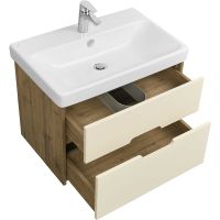 Тумба под раковину Aquaton Оливия 70 1A254301OLVG0 подвесная Бежевый Дуб велл — фото 2, Тумбы под раковину