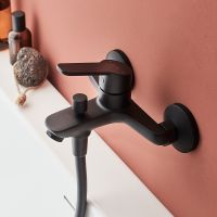 Смеситель для ванны Jacob Delafon Aime E29871-BL Черный матовый — фото 2, Смеситель для ванны