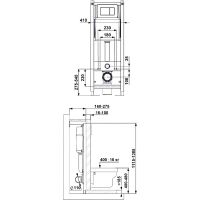 Комплект унитаза Ceruttispa B-2376-3 7183 с инсталляцией Berges Atom 410 040340 с сиденьем Микролифт и Черной матовой клавишей смыва — фото 15, Комплекты унитаз + инсталляция