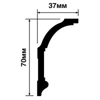 Товар: Карниз HIWOOD A70V2 2000x70x37 мм - фото 2 Карниз HIWOOD A70V2 2000x70x37 мм — фото 2, Карнизы