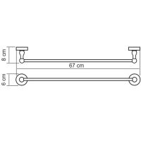 Полотенцедержатель WasserKRAFT Diemel Хром арт-K-2230 — фото 4, Полотенцедержатели
