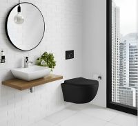 Унитаз Ceruttispa Orlter Aria MBF CT10017 подвесной Черный матовый с сиденьем Микролифт — фото 2, Подвесные унитазы