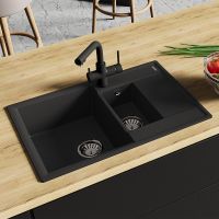 Кухонная мойка Lemark Ramza 760 9910041 Серый шелк — фото 3, Кухонные мойки