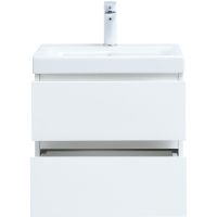 Тумба под раковину Aquanet Беркли 50 подвесная Белый глянец арт-302347 — фото 5, Тумбы под раковину