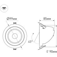 Встраиваемый светильник Arlight Explorer 034521 Черный — фото 6, Точечные светильники