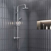 Товар: Душевая система Damixa Jupiter 977800000 с термостатом Хром - фото 2 Душевая система Damixa Jupiter 977800000 с термостатом Хром — фото 2, Душевые стойки