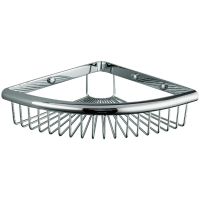 Полка корзина Frap F352 угловая Хром — фото 1, Полки для ванной и душа