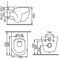 Унитаз Allen Brau Reality 4.32006.20 подвесной Белый без сиденья — фото 12, Подвесные унитазы