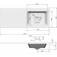 Товар: Раковина Dreja Wing 120 100120R с местом под стиральную машину Белая - фото 2 Раковина Dreja Wing 120 100120R с местом под стиральную машину Белая — фото 2, Раковины