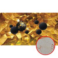 Фреска Ortograf 3D 21097 Фактура бархат золото FX-G Флизелин (4,8*2,7) Золото/Черный, Абстракция арт-21097 (бархат золото FX-G) — фото 1, Фрески