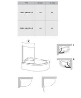 Шторка на ванну Ravak Chrome CVSK1 Rosa 160/170 L 7QLS0100Y1 профиль Белый стекло Transparent — фото 5, Шторки для ванной распашные