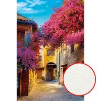 Фреска Ortograf Городской пейзаж 4588 Фактура флок FLK Флизелин (1,8*2,7) Бежевый/Розовый/Голубой, Город/Цветы — фото 1, Фрески