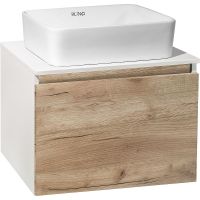 Товар: Тумба под раковину Runo Бари 60 00-00001374 подвесная Крафт дуб Белая - фото 2 Тумба под раковину Runo Бари 60 00-00001374 подвесная Крафт дуб Белая — фото 2, Тумбы под раковину