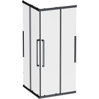 Душевой уголок AM.PM Func 90x90 W84G-403-9090-BТ профиль Черный матовый стекло прозрачное — фото 1, Квадратные душевые уголки