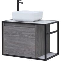 Тумба под раковину Aquanet Nova Lite Loft 75L 261654 подвесная Дуб рошелье — фото 1, Тумбы под раковину