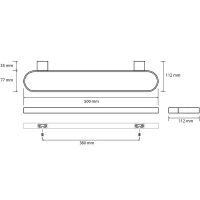 Полотенцедержатель Bemeta Organic 157104401 двойной Хром — фото 3, Полотенцедержатели
