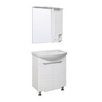 Зеркало со шкафом Runo Стиль 65 R УТ000002339 с подсветкой Белое — фото 3, Зеркальные шкафы в ванную