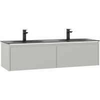 Тумба с раковиной Orka Lisbon 130 5001441 подвесная Кашемировая матовая — фото 1, Тумбы с раковиной