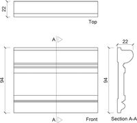 Молдинг гибкий Европласт 1.51.345 2000x94x22 мм — фото 3, Молдинги