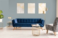 Обои Hygge 77 Colors C6 05 Флизелин (1*10,05) Серый/Бирюзовый, Однотонные — фото 2, Обои для стен